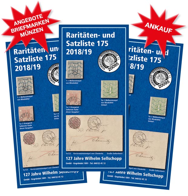 Raritäten- und Satzliste 175 - 2018/2019 Raritäten- und Satzliste 175 - 2018/2019